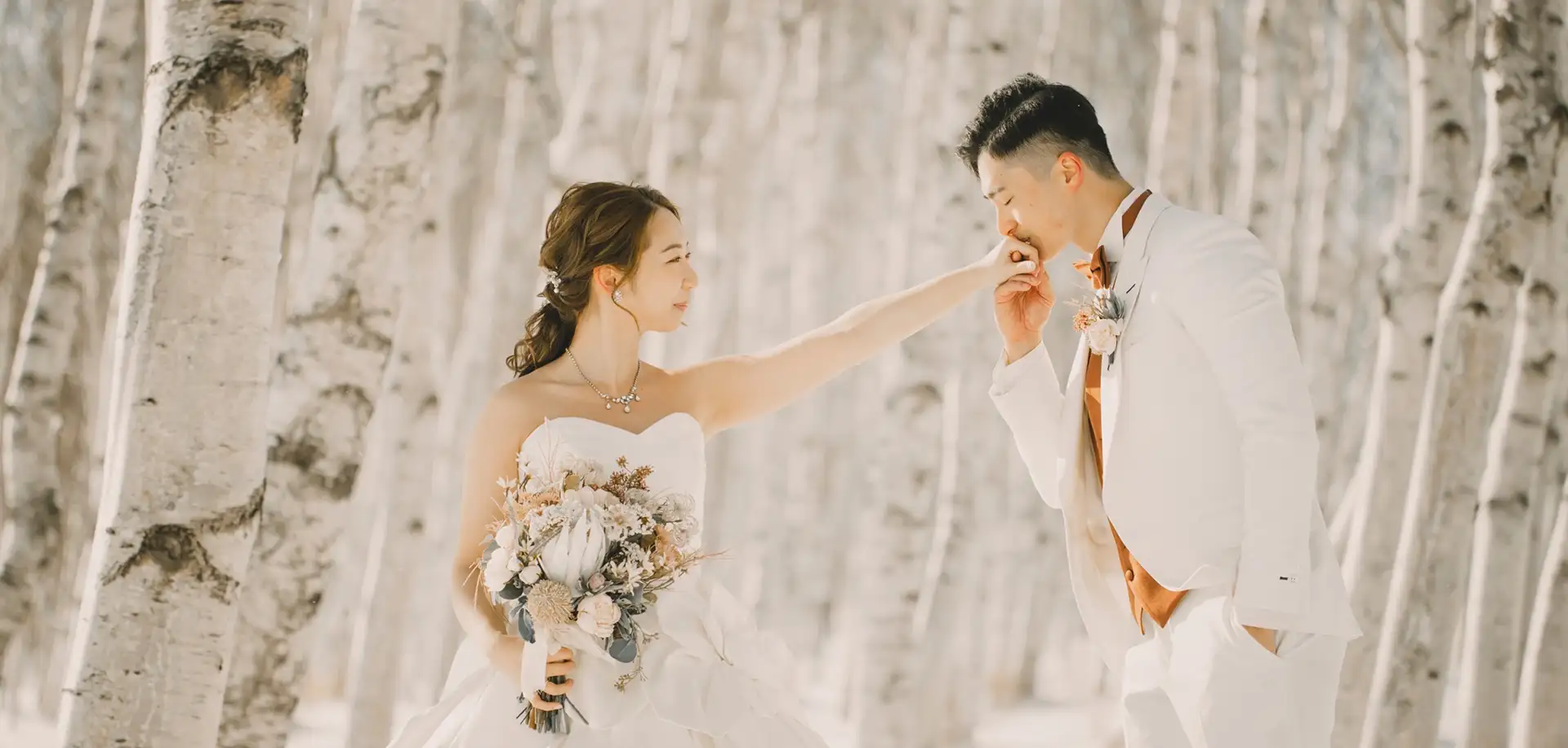 札幌のフォトウェディング 写真工房ぱれっとで撮影