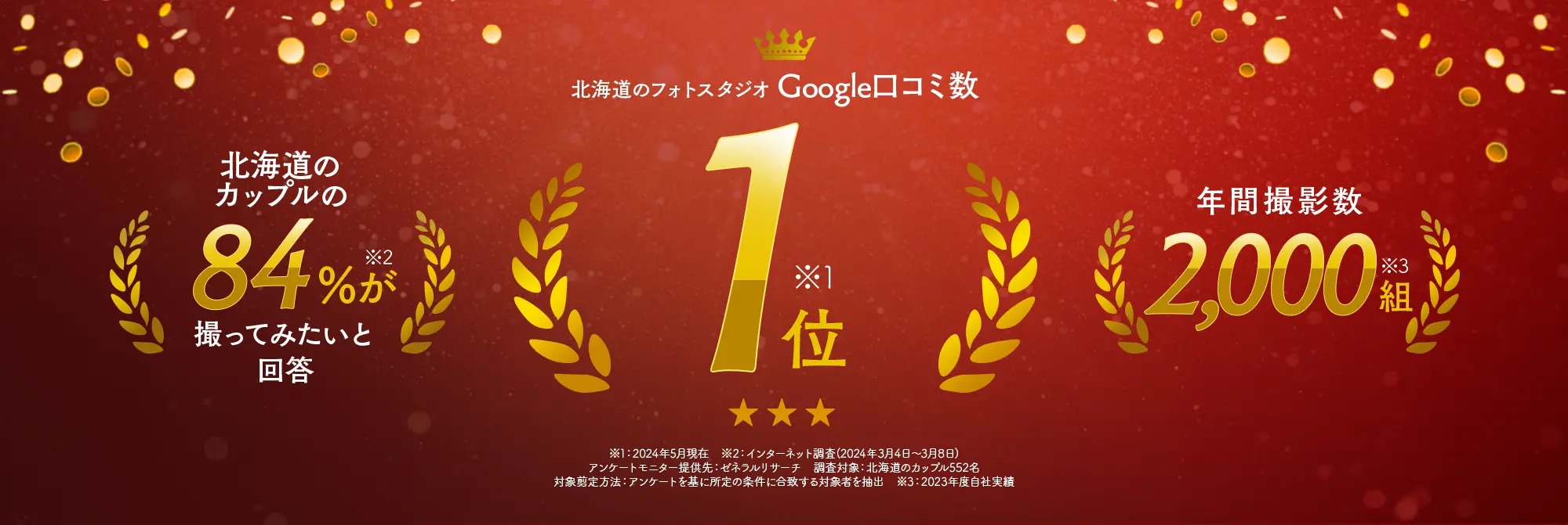 北海道のフォトスタジオGoogle口コミ数1位！