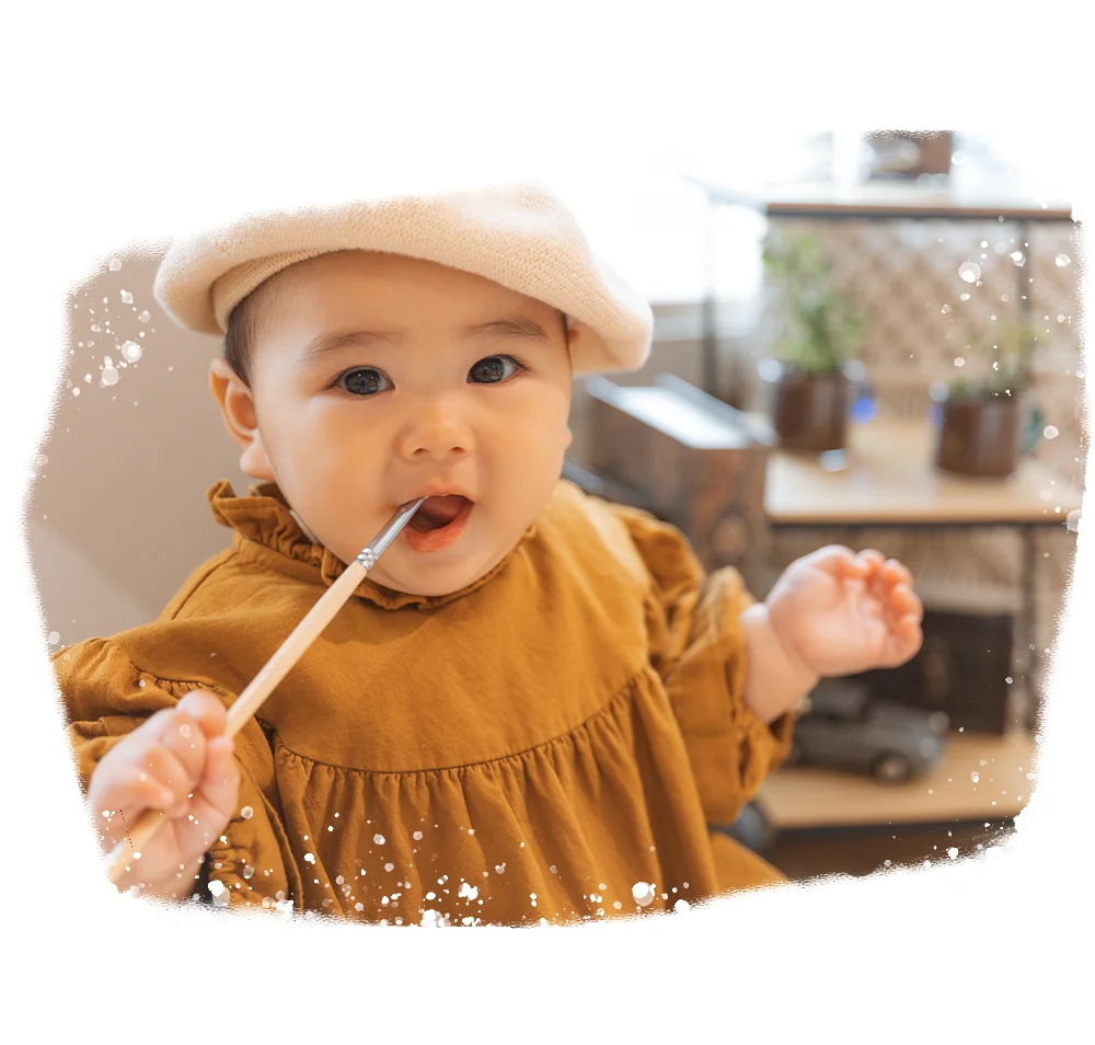 小さな芸術家のひとやすみ