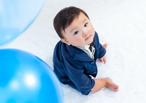 百日写真 6th blue balloon