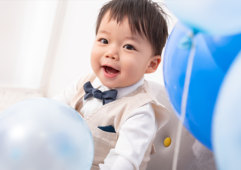 百日写真 12th blue balloon