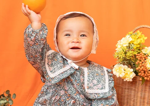 百日写真 colorful baby