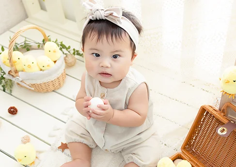 百日写真 ひよこいっぱい(おにわver.)