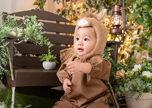 百日写真 horse baby