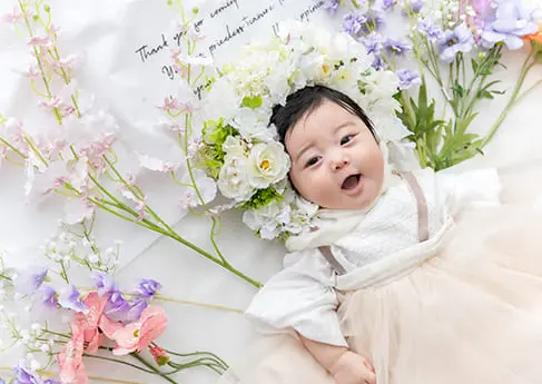 百日写真 Bouquet Baby