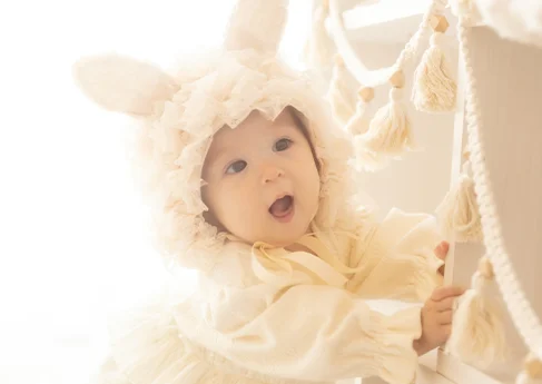 百日写真 レースうさちゃん