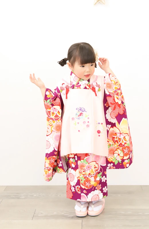 写真工房ぱれっと札幌西店の七五三衣装3歳女の子和装(01)