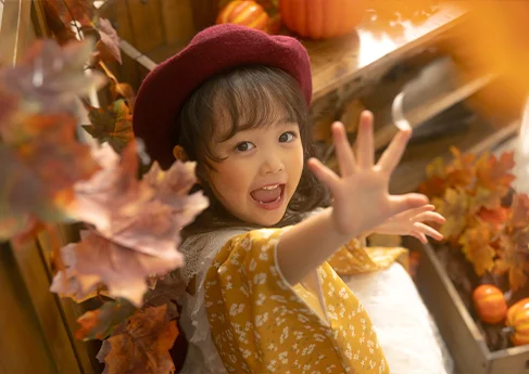 七五三写真 Autumn garden