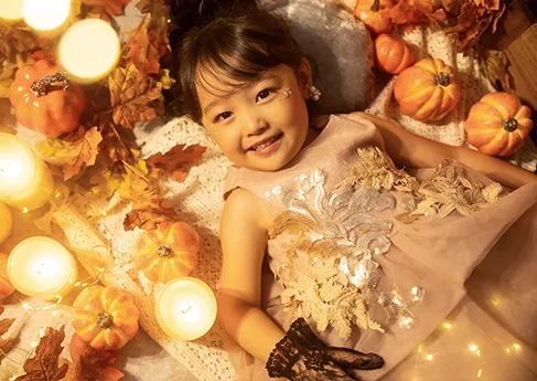 七五三写真 Autumn night party！