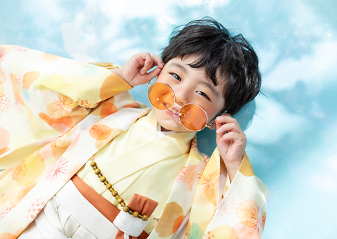 七五三写真 Sunglasses -orange-