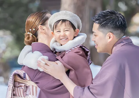 七五三写真 琴似神社冬ロケーション