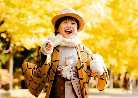 七五三写真 中島公園紅葉ロケ