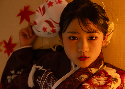 七五三写真 秋を纏う