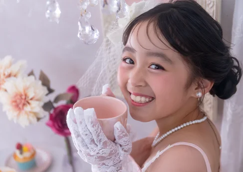 七五三写真 Have a tea time