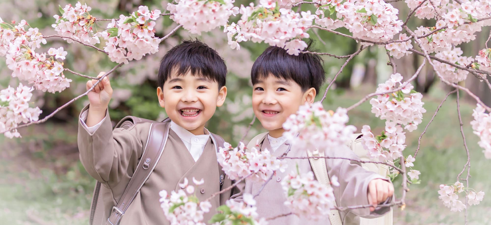 発寒川緑地桜ロケーション(入学)(1)