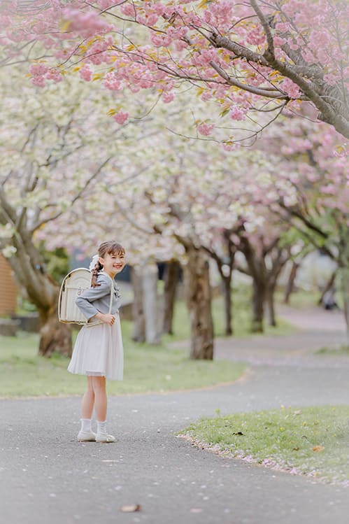 西野緑道入学桜ロケ(3)