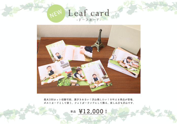 ぱれっと新商品リーフカード