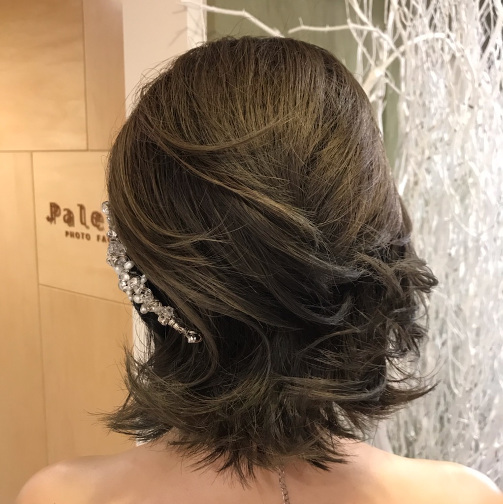 洋装で叶えるヘアデザイン お客様ヘアスタイルレポート1３ 写真工房ぱれっとbridal