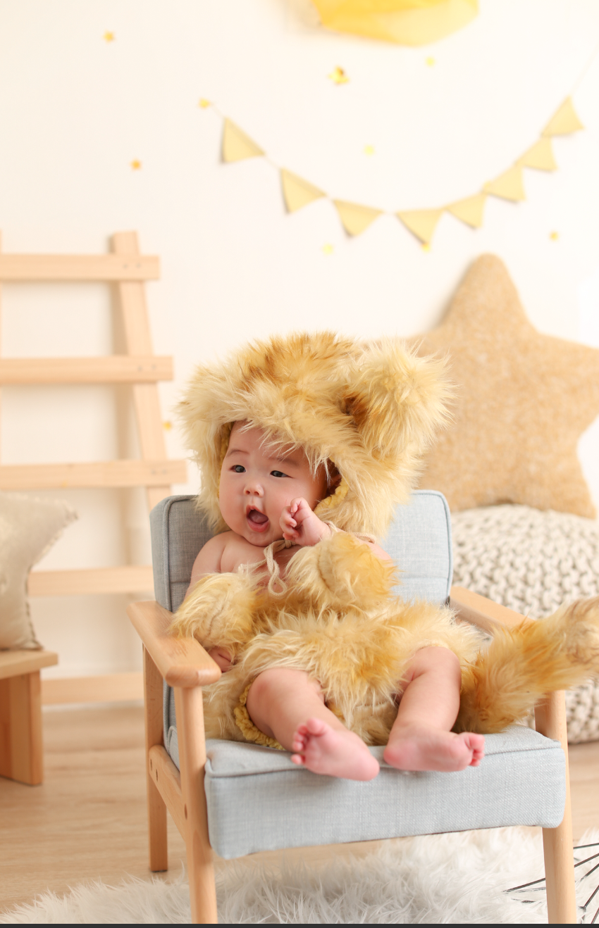 函館のスタジオでベビー記念撮影