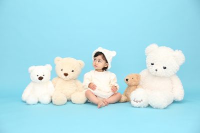 水色　ペーパー　くま