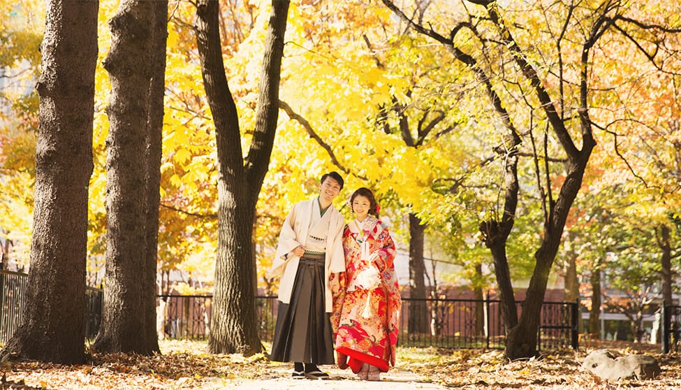 札幌のスタジオでフォトウェディング