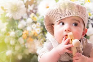 赤ちゃんの記念撮影を札幌のスタジオで