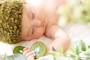 100日の記念写真を札幌のスタジオで