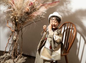 七五三で家族写真撮影