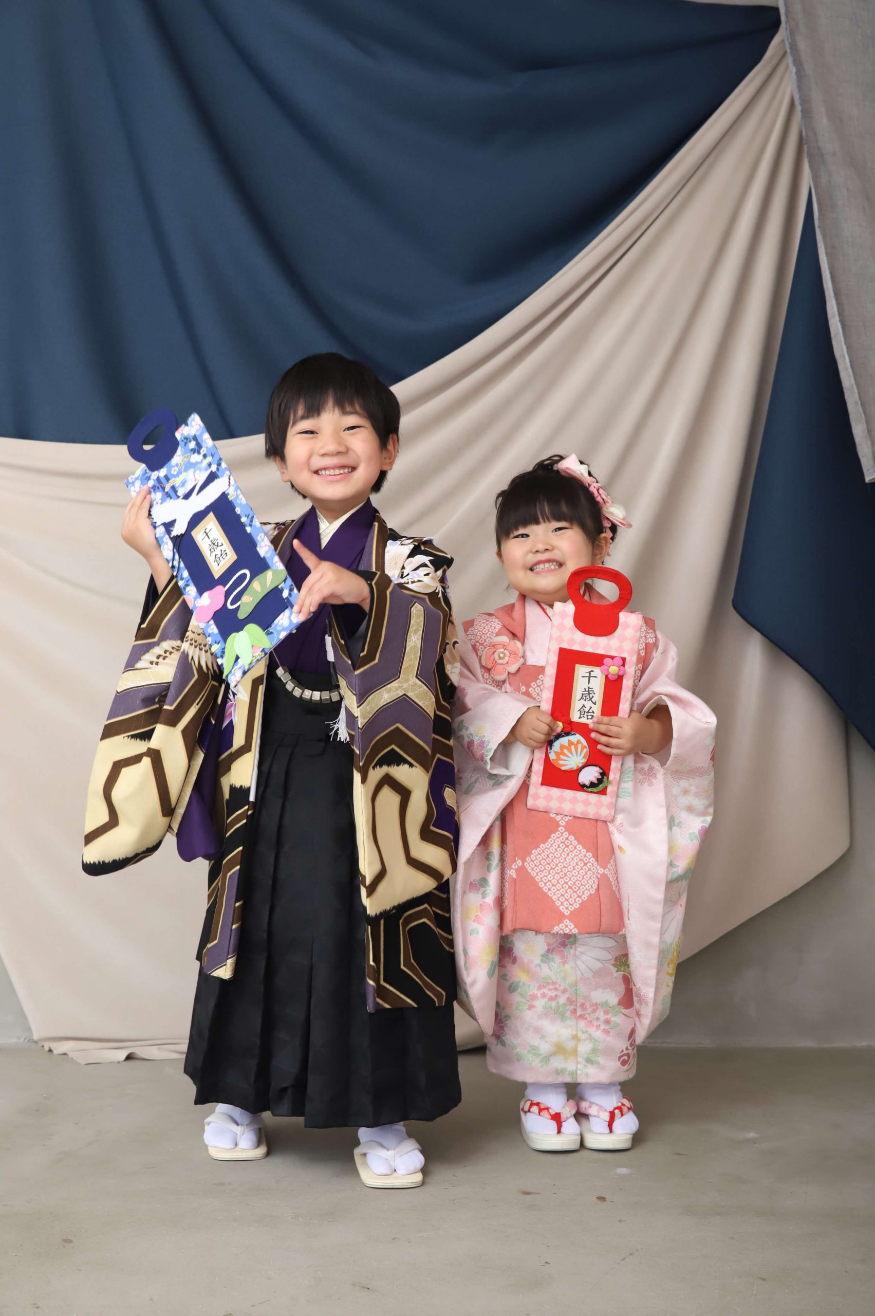 札幌のスタジオで七五三記念撮影