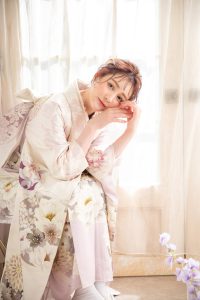 札幌のスタジオで成人記念撮影