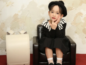 札幌のスタジオで入学記念写真