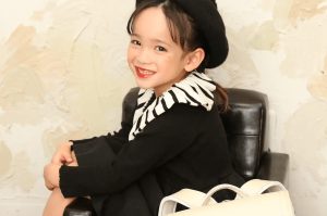 札幌のスタジオで入学記念撮影