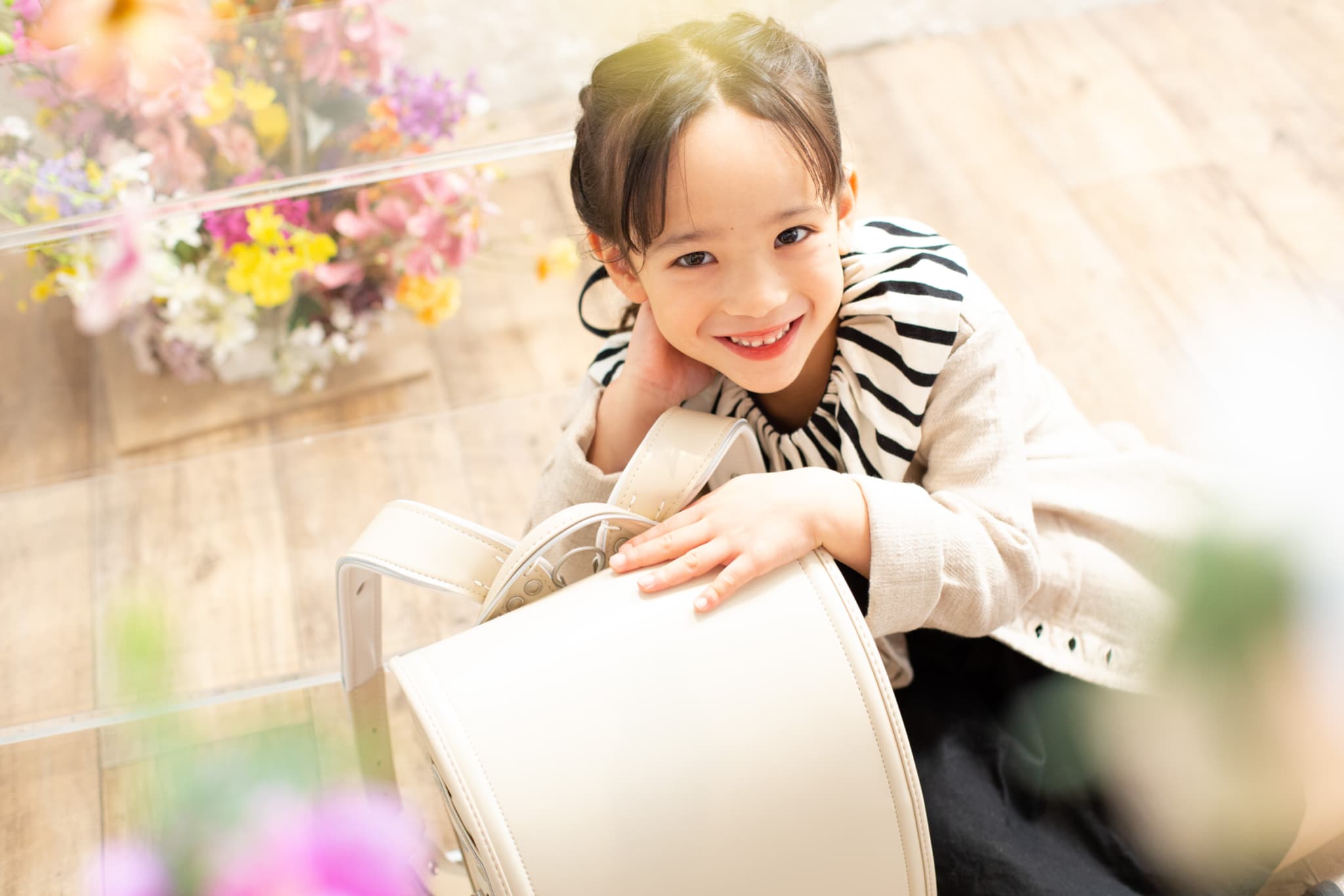 札幌市で入学記念撮影