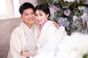 札幌のスタジオでフォトウェディング