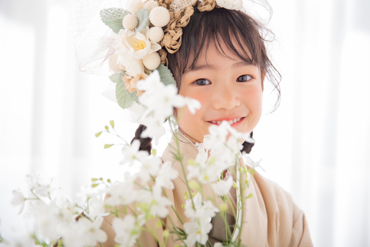 札幌フォトスタジオ　七五三写真　7歳女の子　着物フォト