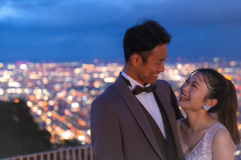 婚礼　ロケ　夜景
