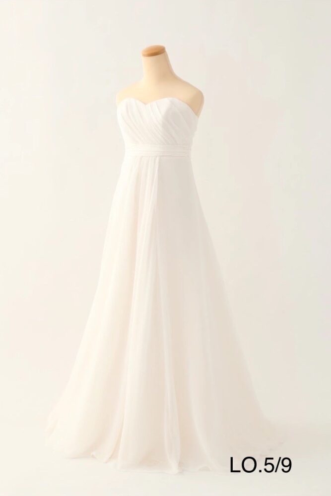 ウェディングドレス　白　婚礼　エンパイアライン
