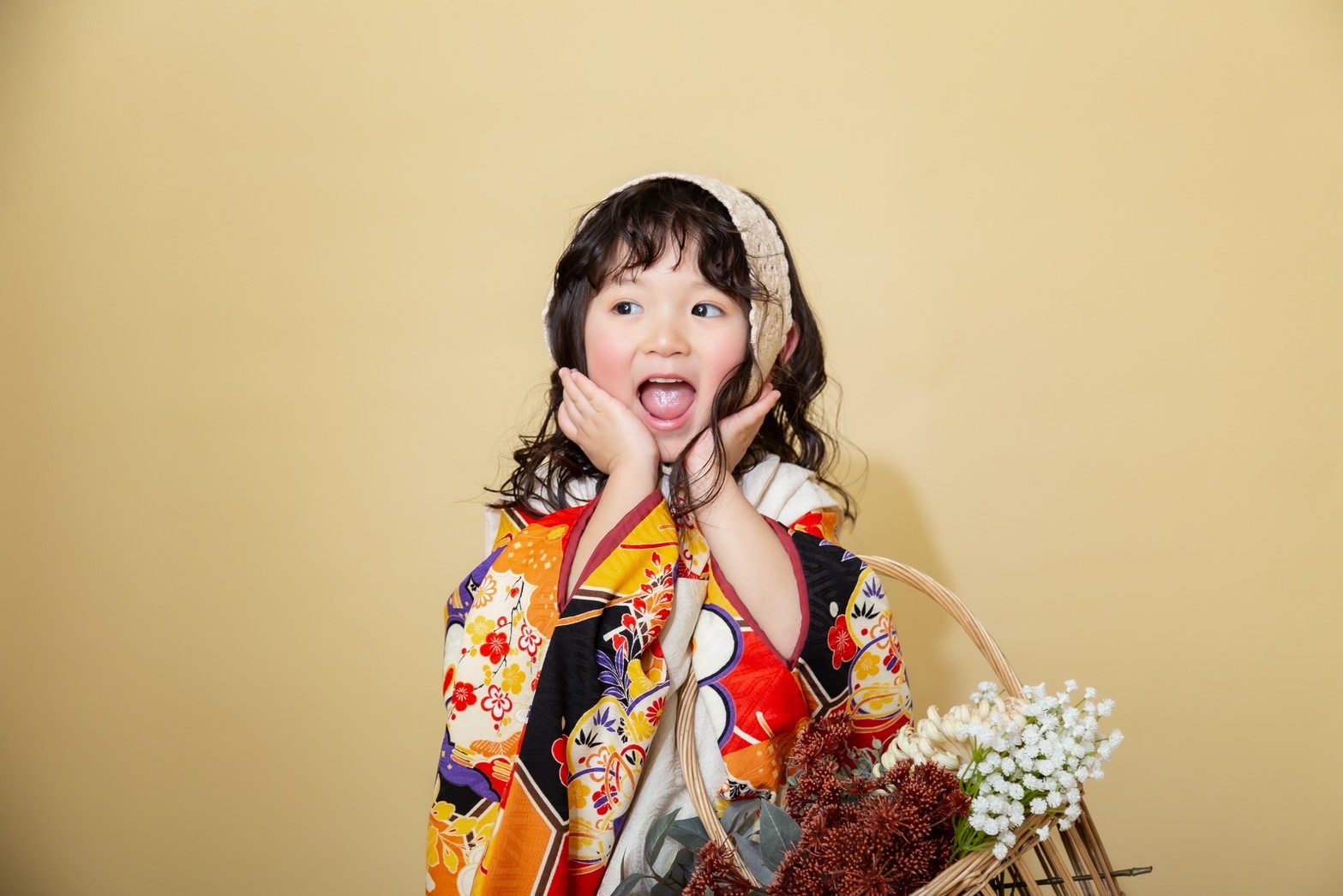 女の子　記念　撮影　スタジオ　スタジオ撮影　和装　和服　