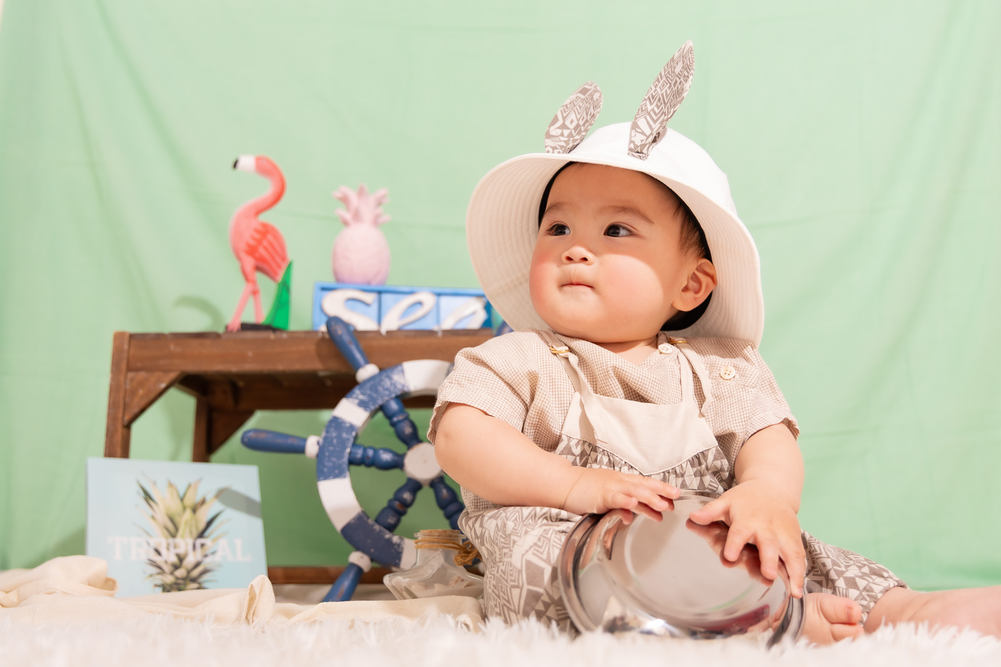 【tropical baby】海の家でまったりしているようなトロピカルなベビー新ビジュアルが誕生！🐚