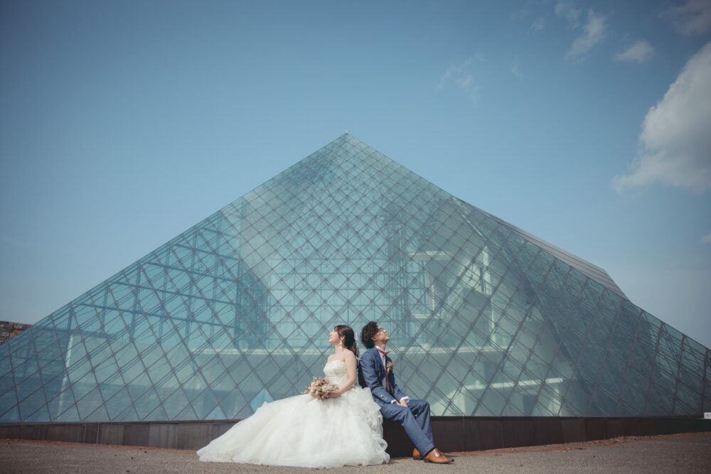 婚礼　撮影　ウェディングフォト　ブライダル　ロケ　モエレ沼公園　