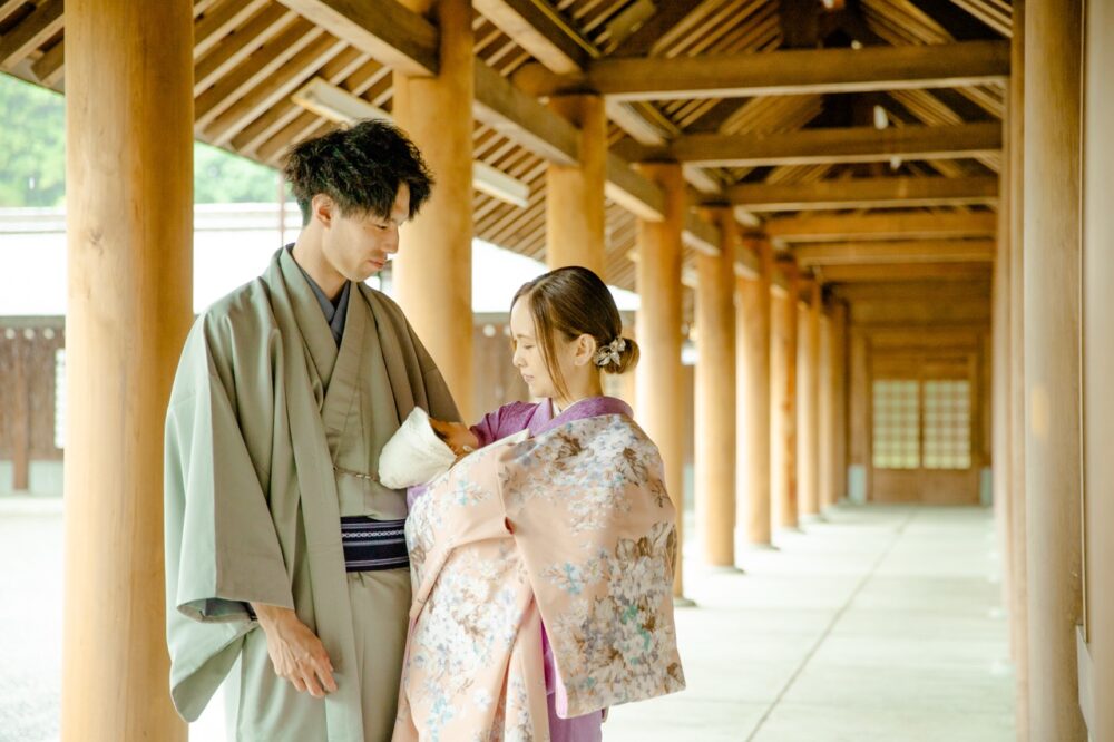 北海道神宮 お宮参り 100日 家族写真 札幌 撮影