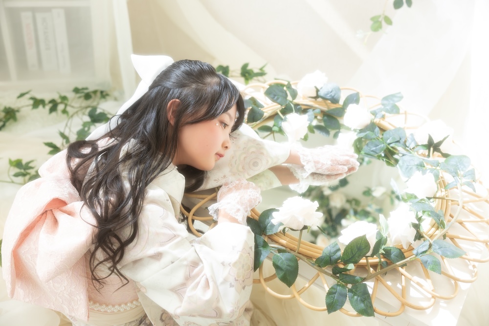 七五三　ガーリー　着物　可愛い　かわいい