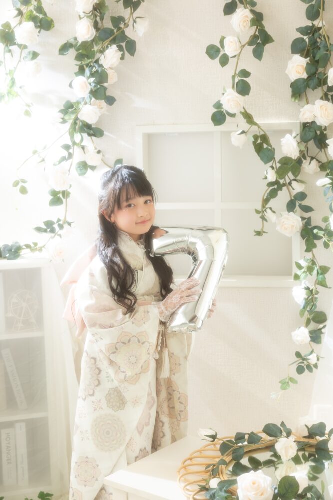 七五三 ガーリー 着物 可愛い かわいい 誕生日