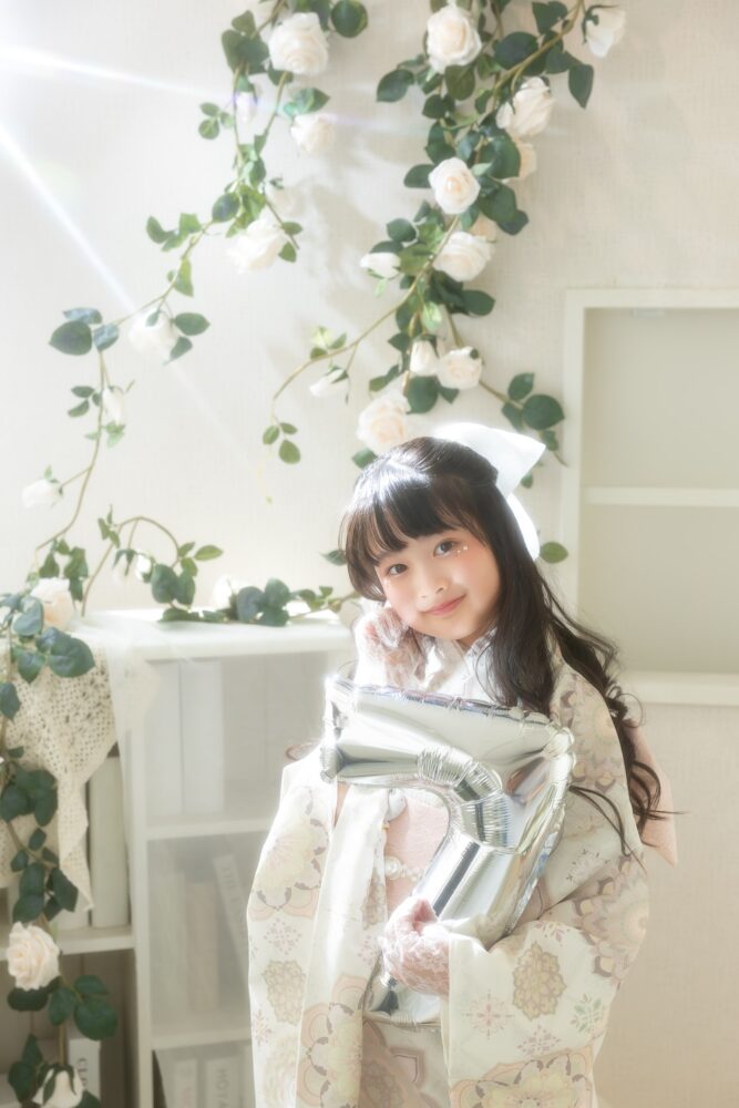 七五三 ガーリー 着物 可愛い かわいい 誕生日