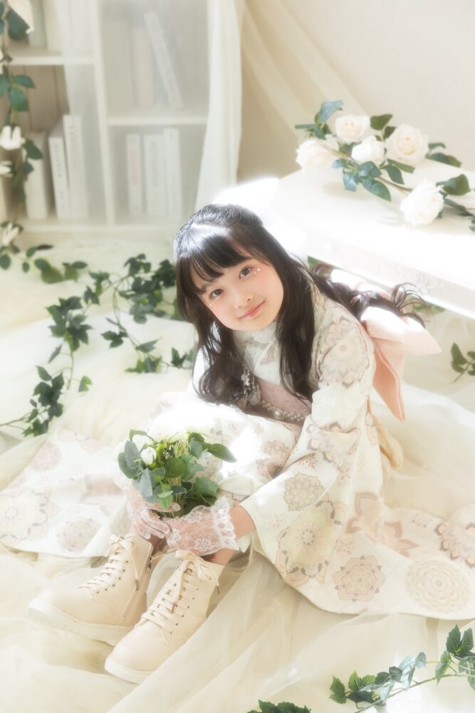 七五三 ガーリー 着物 可愛い かわいい