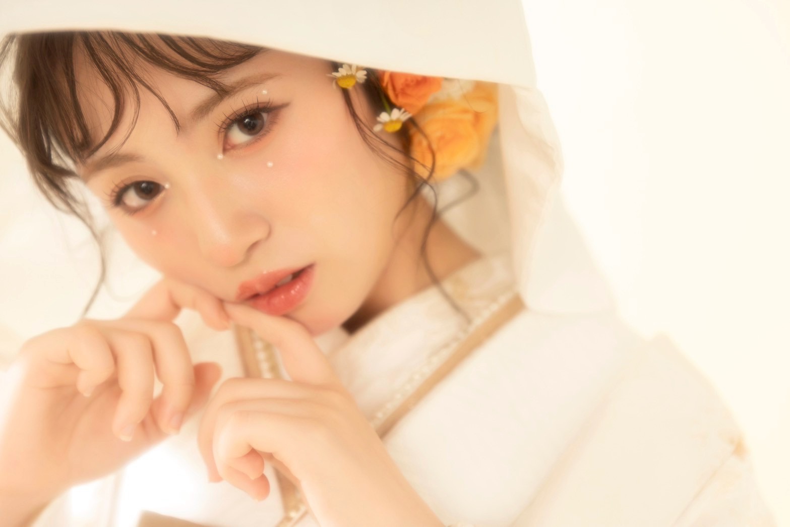 【正統派×トレンド】ファクトリー店限定の洋髪綿帽子スタイルが人気！