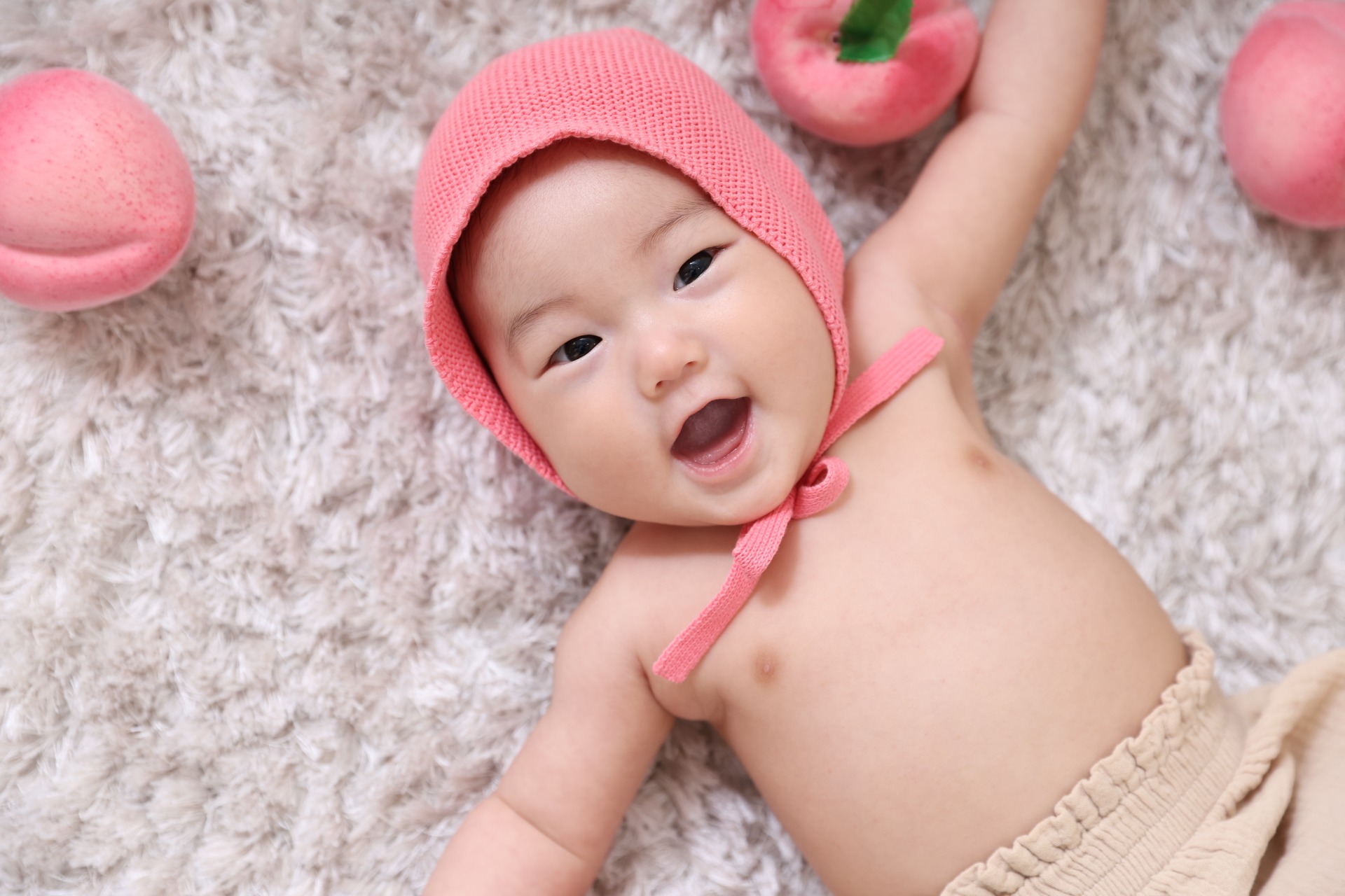 【BABY】🍑フルーツコレクション「ピーチ編」～ピンクが似合う百日さん～🍑