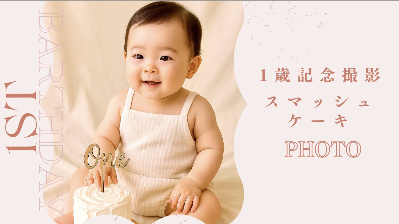 1歳のお誕生日は特別に残そう♪スマッシュケーキのご紹介！｜写真工房ぱれっと函館北斗店