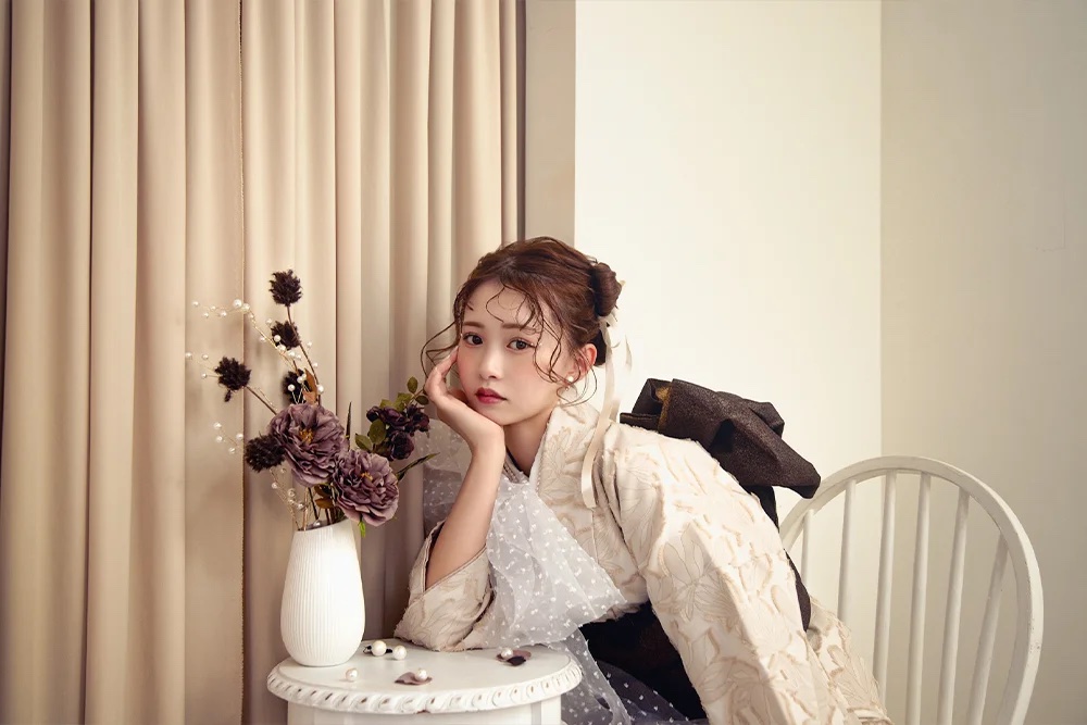 同じ振袖でもコーディネートを変えて楽しめる♡