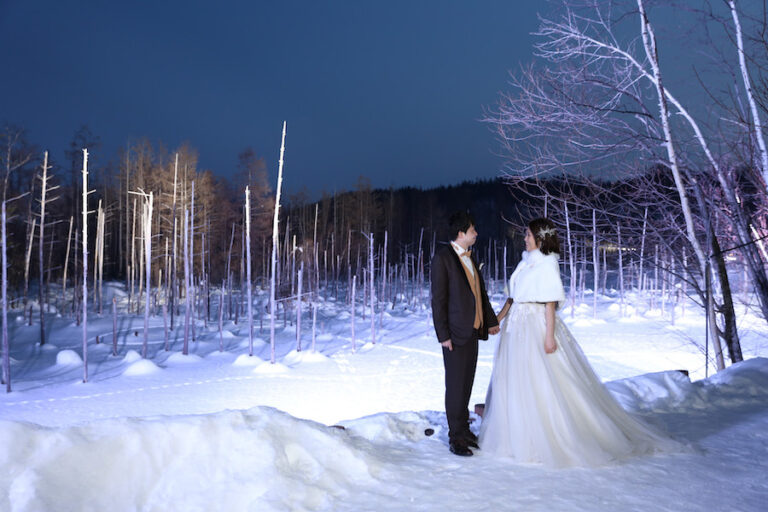 美瑛 青い池（冬）